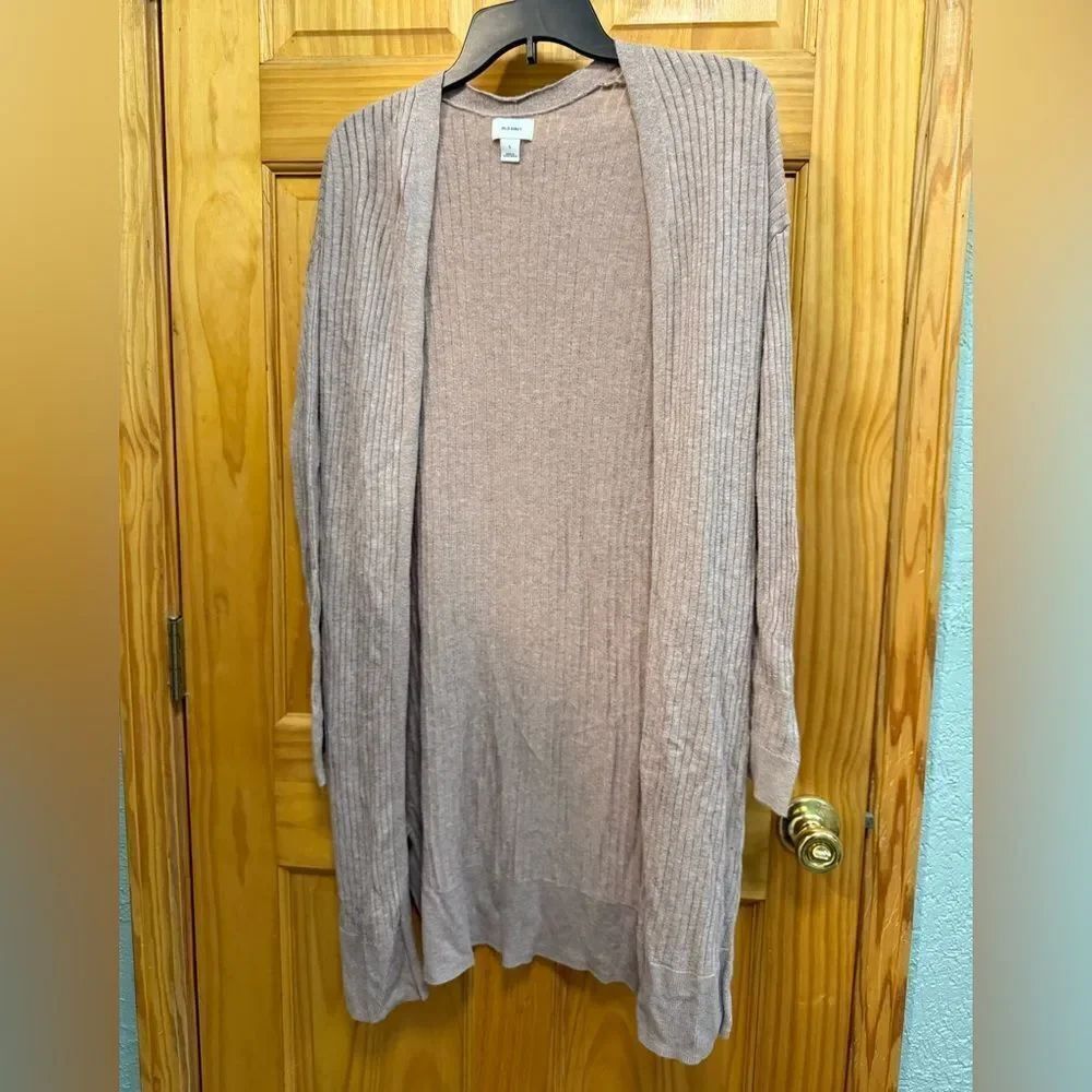 Old Navy Women's Ribbed duster- Light mauve/dusty rose size S